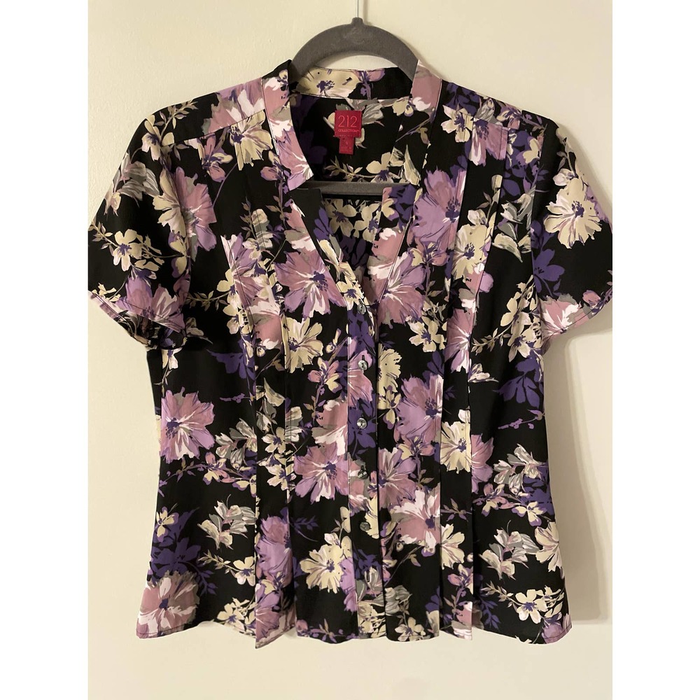 212 Collection Purple floral top